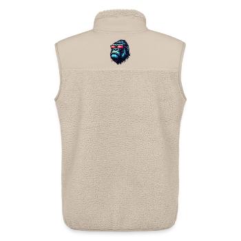 Gorilla - Unisex Sherpa Gilet by Stanley/Stella - beige - Back - AI Model Male 178 light (178cm)