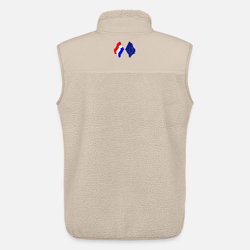 Drapeau des Pays-Bas, drapeau de l’Europe - Veste sans manches sherpa unisexe Stanley/Stella - beige