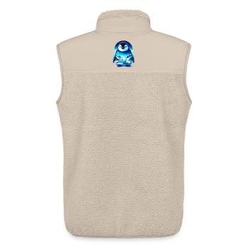 Penguin - Unisex Sherpa Gilet by Stanley/Stella - beige - Back - AI Model Male 178 light (178cm)