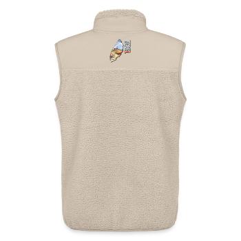 Watercolour map of Texel - Unisex Sherpa Gilet by Stanley/Stella - beige - Back - AI Model Male 178 light (178cm)