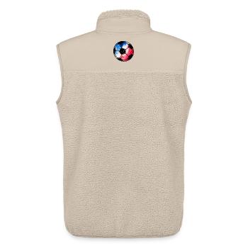 Football France - blue white red - Unisex Sherpa Gilet by Stanley/Stella - beige - Back - AI Model Male 178 light (178cm)
