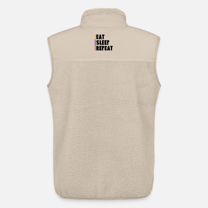 Eat - Sleep - Repeat - Unisex Sherpaweste von Stanley/Stella - Beige