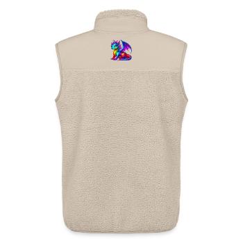 Dragon - Veste sans manches sherpa unisexe Stanley/Stella - beige - Dos - AI Model Male 178 light (178cm)