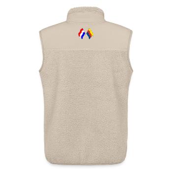 Drapeau Pays-Bas, drapeau Hollande du Nord croisé - Veste sans manches sherpa unisexe Stanley/Stella - beige - Dos - AI Model Male 178 light (178cm)