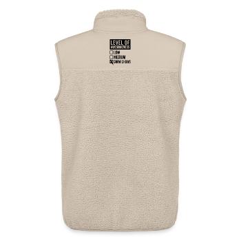 Chow Chow - Veste sans manches sherpa unisexe Stanley/Stella - beige - Dos - AI Model Male 178 light (178cm)