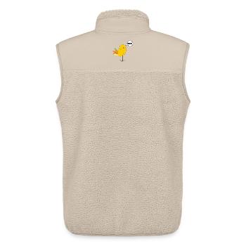 VOGEL KÜKEN - BEGRÜßUNG HALLO - Unisex Sherpaweste von Stanley/Stella - Beige - Hinten - AI Model Male 178 light (178cm)