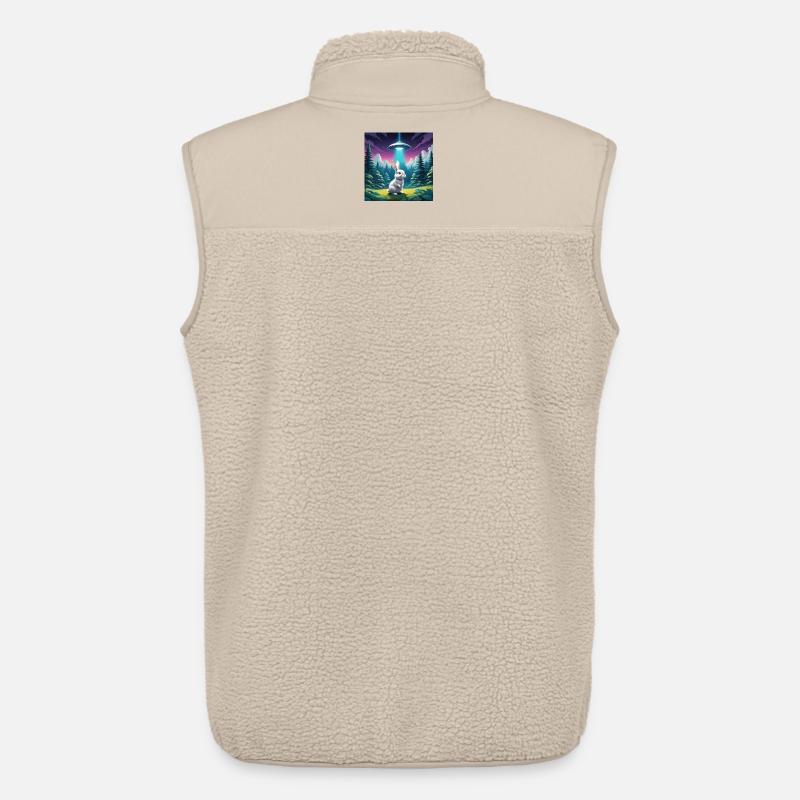 Hase mit UFO - Unisex Sherpaweste von Stanley/Stella - Beige
