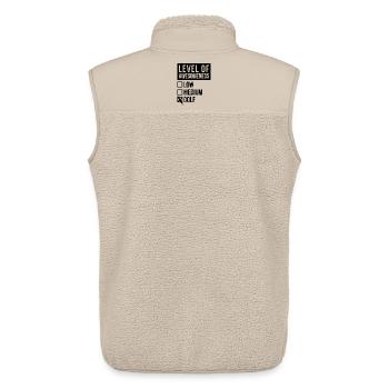 Golf - Unisex Sherpaweste von Stanley/Stella - Beige - Hinten - AI Model Male 178 light (178cm)