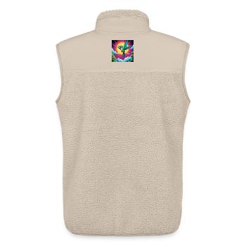Colibri - Veste sans manches sherpa unisexe Stanley/Stella - beige - Dos - AI Model Male 178 light (178cm)