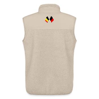 Flag of Belgium and flag of Namur - Unisex Sherpa Gilet by Stanley/Stella - beige - Back - AI Model Male 178 light (178cm)