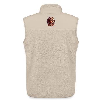 Amerikanischer Indianer Amerikaner - Unisex Sherpaweste von Stanley/Stella - Beige - Hinten - AI Model Male 178 light (178cm)