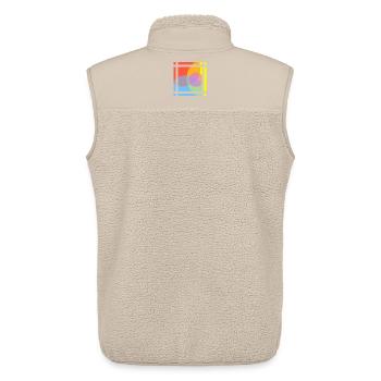 Geometrische Farbenspiele  - Unisex Sherpaweste von Stanley/Stella - Beige - Hinten - AI Model Male 178 light (178cm)