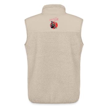 Buveur de bière Autriche - Squelette avec de la bière Autriche - Veste sans manches sherpa unisexe Stanley/Stella - beige - Dos - AI Model Male 178 light (178cm)