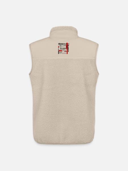 Map of Waikiki and Fuerteventura Beaches - Unisex Sherpa Gilet by Stanley/Stella - beige