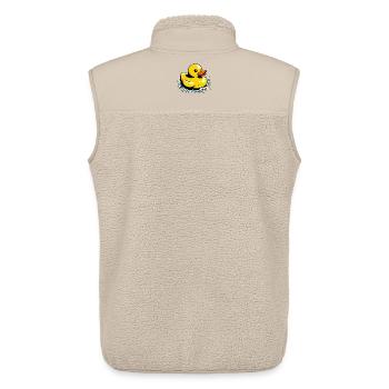 Ente Ente Ente Ente Ente - Unisex Sherpaweste von Stanley/Stella - Beige - Hinten - AI Model Male 178 light (178cm)
