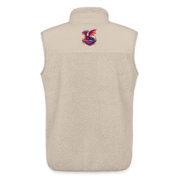 Dragon - Veste sans manches sherpa unisexe Stanley/Stella - beige - Dos - AI Model Male 178 light (178cm)