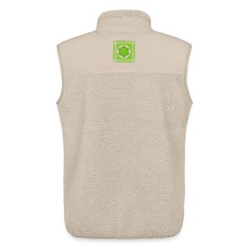 Geometric play of colours in green - Unisex Sherpa Gilet by Stanley/Stella - beige - Back - AI Model Male 178 light (178cm)
