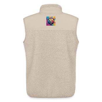 Rainbow Bear - Unisex Sherpaweste von Stanley/Stella - Beige - Hinten - AI Model Male 178 light (178cm)