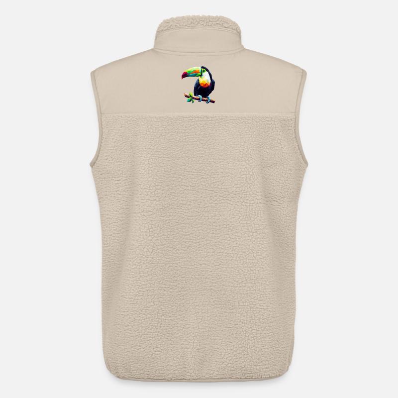 Polygonaler Tukan - Unisex Sherpaweste von Stanley/Stella - Beige