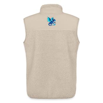 Dragon - Veste sans manches sherpa unisexe Stanley/Stella - beige - Dos - AI Model Male 178 light (178cm)