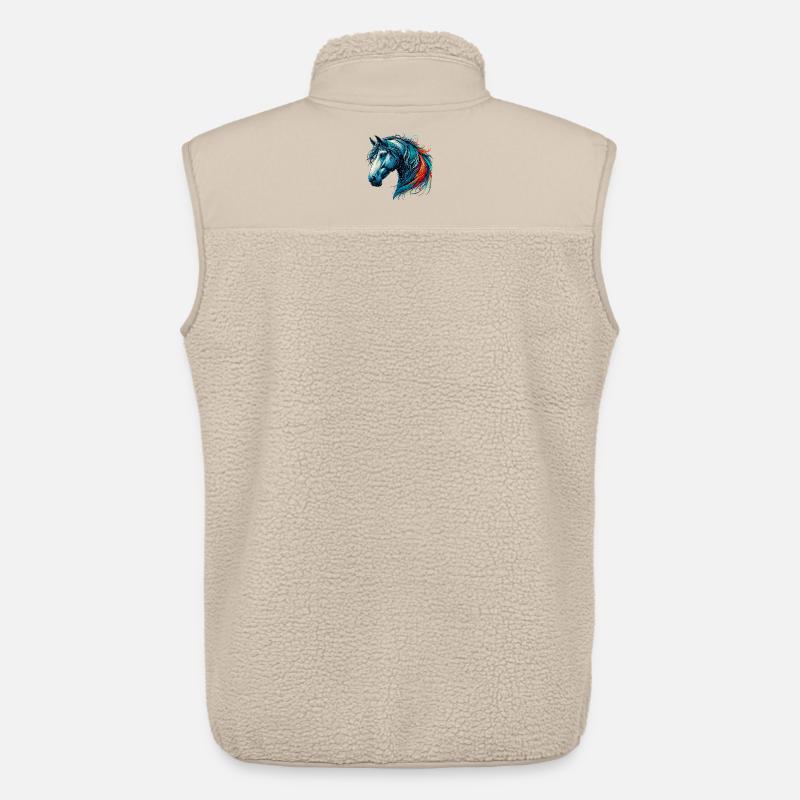 Pferd - Unisex Sherpaweste von Stanley/Stella - Beige