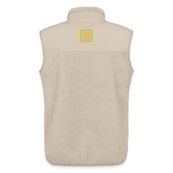 Geometrische Farbenspiele Muster - Unisex Sherpaweste von Stanley/Stella - Beige - Hinten - AI Model Male 178 light (178cm)
