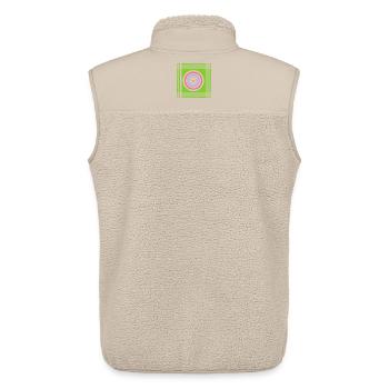 Geometrische Farbenspiele in Farbe - Unisex Sherpaweste von Stanley/Stella - Beige - Hinten - AI Model Male 178 light (178cm)