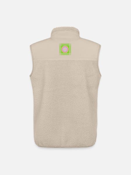 Geometric play of colours in colour - Unisex Sherpa Gilet by Stanley/Stella - beige