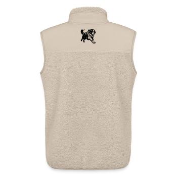Bernhardiner - Unisex Sherpaweste von Stanley/Stella - Beige - Hinten - AI Model Male 178 light (178cm)