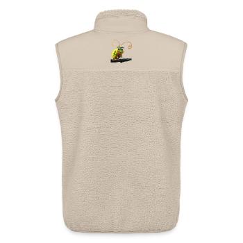 Chenille Drôle Larve Cadeau Mignon Chenille Verte - Veste sans manches sherpa unisexe Stanley/Stella - beige - Dos - AI Model Male 178 light (178cm)