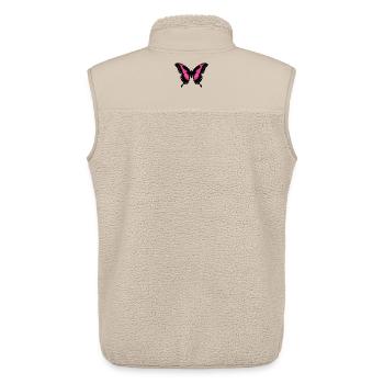 Schmetterling - Unisex Sherpaweste von Stanley/Stella - Beige - Hinten - AI Model Male 178 light (178cm)