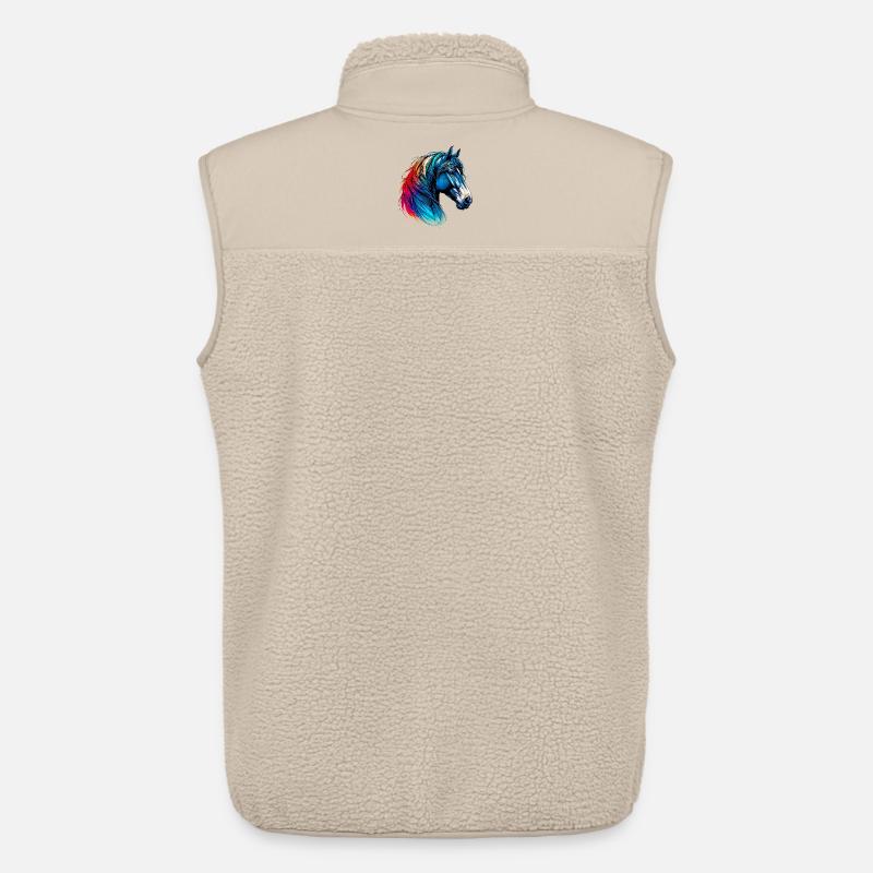 Pferd - Unisex Sherpaweste von Stanley/Stella - Beige