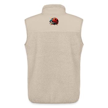 Ladybird - Unisex Sherpa Gilet by Stanley/Stella - beige - Back - AI Model Male 178 light (178cm)