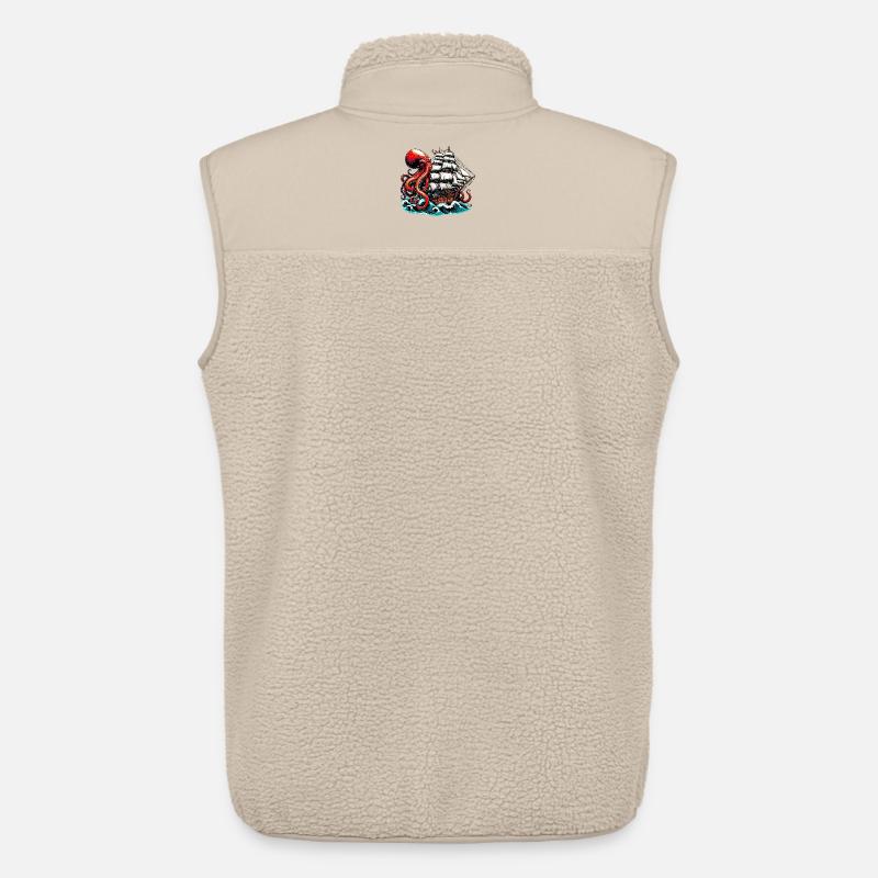 Krake - Unisex Sherpaweste von Stanley/Stella - Beige