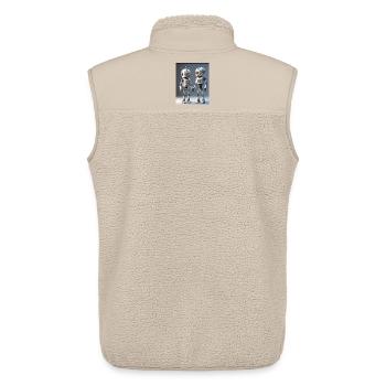 Roboter Pärchen - Unisex Sherpaweste von Stanley/Stella - Beige - Hinten - AI Model Male 178 light (178cm)