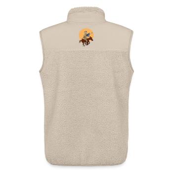 Knight on Horse - Unisex Sherpa Gilet by Stanley/Stella - beige - Back - AI Model Male 178 light (178cm)