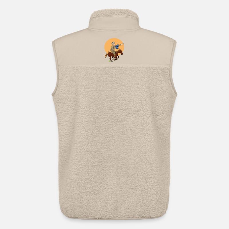 Ritter auf Pferd - Unisex Sherpaweste von Stanley/Stella - Beige