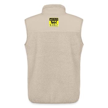 ACHTUNG BIN IN URLAUB - Unisex Sherpaweste von Stanley/Stella - Beige - Hinten - AI Model Male 178 light (178cm)