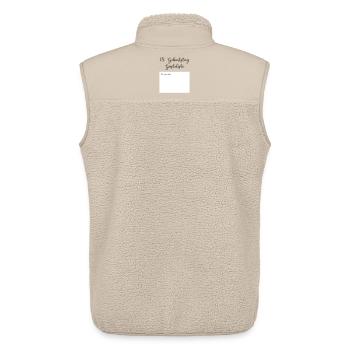 18. Geburtstag Gästeliste - Unisex Sherpaweste von Stanley/Stella - Beige - Hinten - AI Model Male 178 light (178cm)