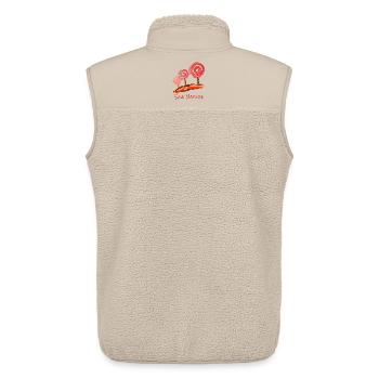 Trees Abstract with Font - Unisex Sherpa Gilet by Stanley/Stella - beige - Back - AI Model Male 178 light (178cm)