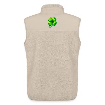 Four-leaf clover - Unisex Sherpa Gilet by Stanley/Stella - beige - Back - AI Model Male 178 light (178cm)