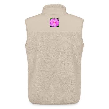 Fleur de mauve - Veste sans manches sherpa unisexe Stanley/Stella - beige - Dos - AI Model Male 178 light (178cm)