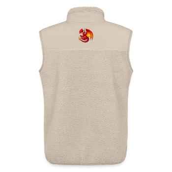 Drache - Unisex Sherpaweste von Stanley/Stella - Beige - Hinten - AI Model Male 178 light (178cm)