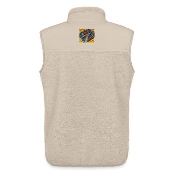 Turbine Unleashed: Comic Art - Airplane Turbine - Unisex Sherpa Gilet by Stanley/Stella - beige - Back - AI Model Male 178 light (178cm)