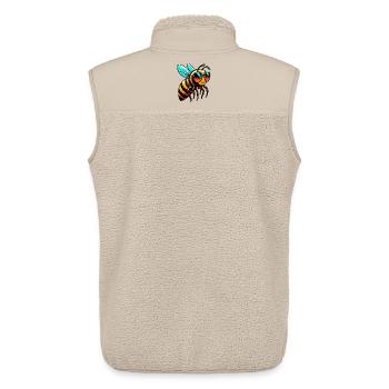 Biene - Unisex Sherpaweste von Stanley/Stella - Beige - Hinten - AI Model Male 178 light (178cm)