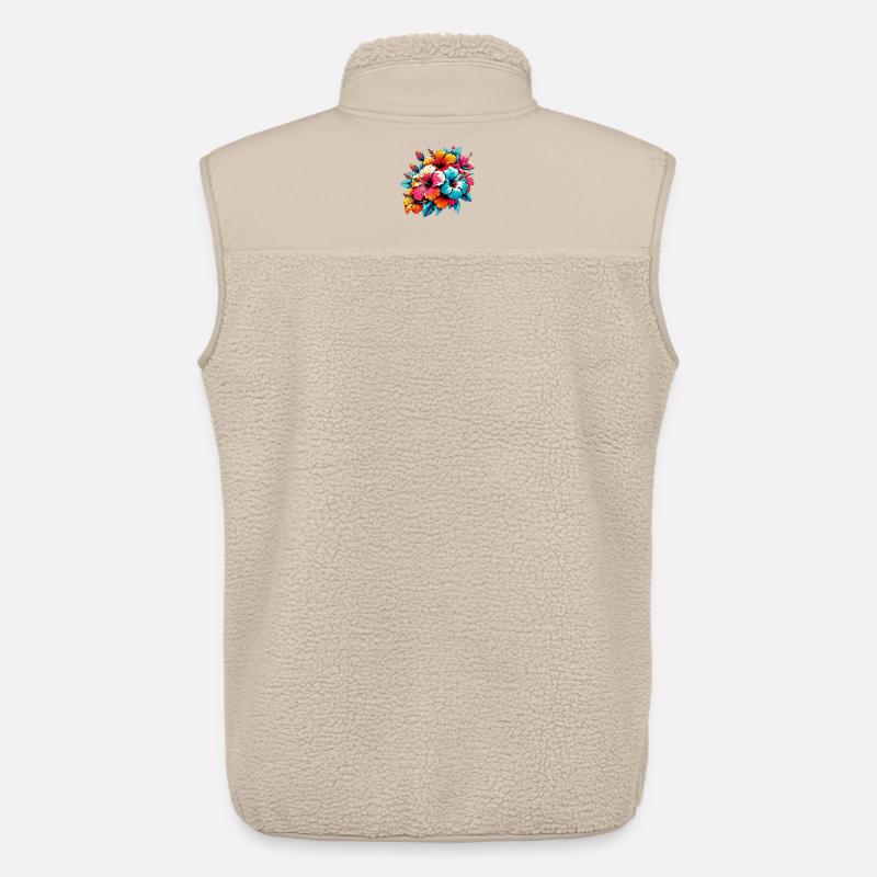 Hibiskusblüten - Unisex Sherpaweste von Stanley/Stella - Beige