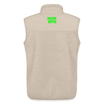 SalemWitch Halloween Design - Unisex Sherpa Gilet by Stanley/Stella - beige - Back - AI Model Male 178 light (178cm)