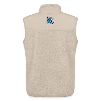 Delfin - Unisex Sherpaweste von Stanley/Stella - Beige - Hinten - AI Model Male 178 light (178cm)