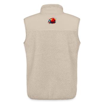 Coccinelle - Veste sans manches sherpa unisexe Stanley/Stella - beige - Dos - AI Model Male 178 light (178cm)