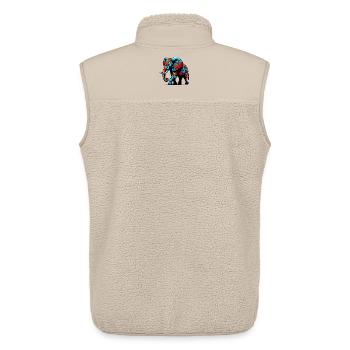 Elefant - Unisex Sherpaweste von Stanley/Stella - Beige - Hinten - AI Model Male 178 light (178cm)